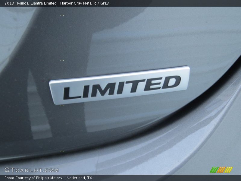 Harbor Gray Metallic / Gray 2013 Hyundai Elantra Limited