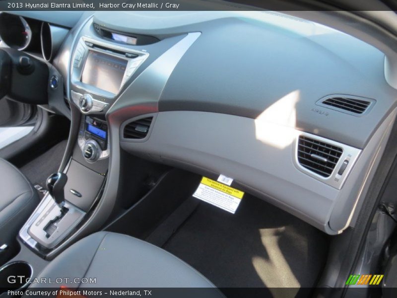 Harbor Gray Metallic / Gray 2013 Hyundai Elantra Limited