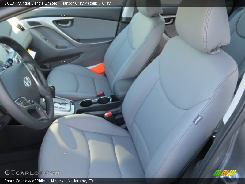 Harbor Gray Metallic / Gray 2013 Hyundai Elantra Limited