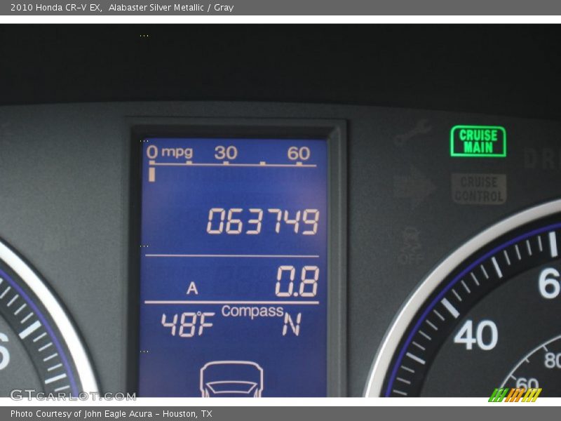 Alabaster Silver Metallic / Gray 2010 Honda CR-V EX