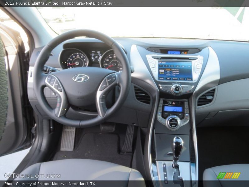 Harbor Gray Metallic / Gray 2013 Hyundai Elantra Limited