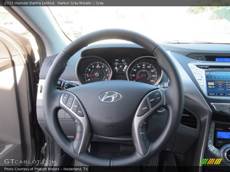 Harbor Gray Metallic / Gray 2013 Hyundai Elantra Limited
