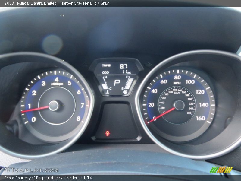 Harbor Gray Metallic / Gray 2013 Hyundai Elantra Limited