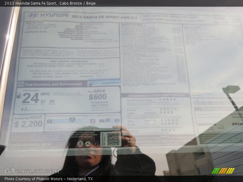 Cabo Bronze / Beige 2013 Hyundai Santa Fe Sport