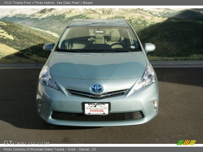 Sea Glass Pearl / Bisque 2013 Toyota Prius v Three Hybrid