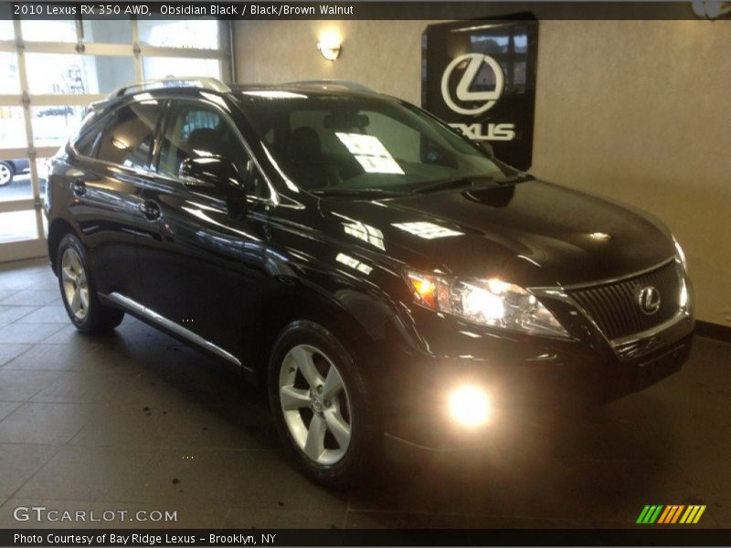 Obsidian Black / Black/Brown Walnut 2010 Lexus RX 350 AWD