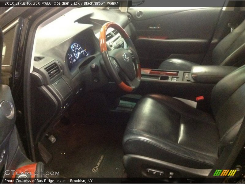 Obsidian Black / Black/Brown Walnut 2010 Lexus RX 350 AWD