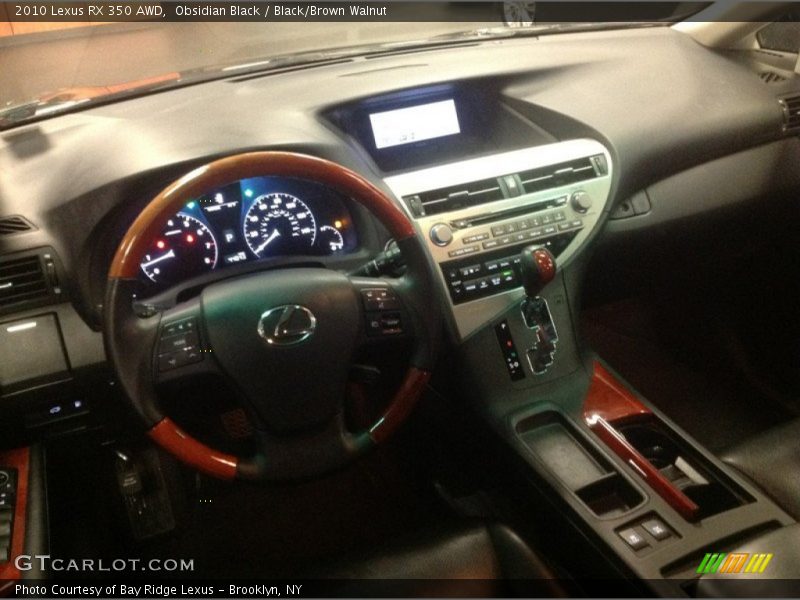 Obsidian Black / Black/Brown Walnut 2010 Lexus RX 350 AWD