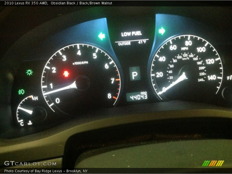 Obsidian Black / Black/Brown Walnut 2010 Lexus RX 350 AWD