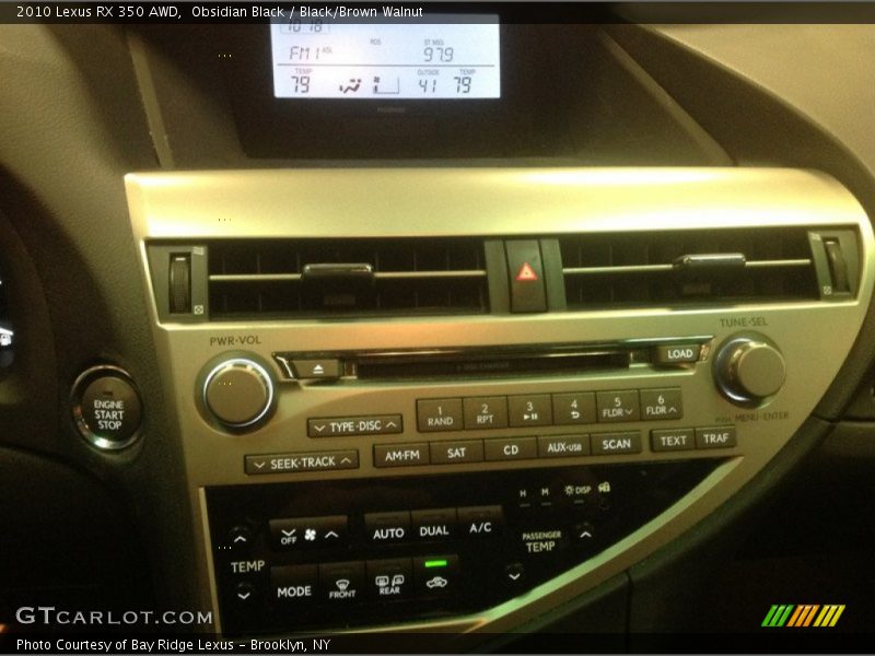 Obsidian Black / Black/Brown Walnut 2010 Lexus RX 350 AWD