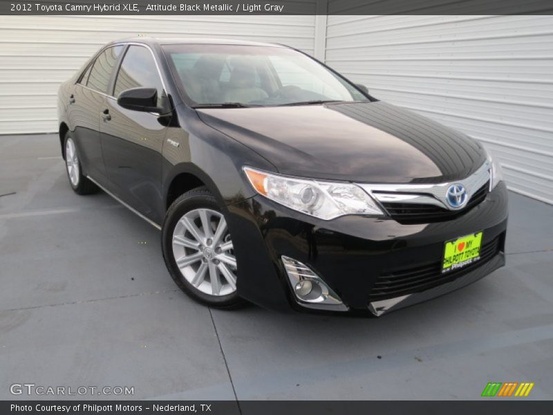 Attitude Black Metallic / Light Gray 2012 Toyota Camry Hybrid XLE