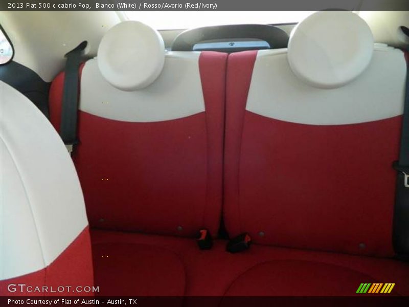 Bianco (White) / Rosso/Avorio (Red/Ivory) 2013 Fiat 500 c cabrio Pop
