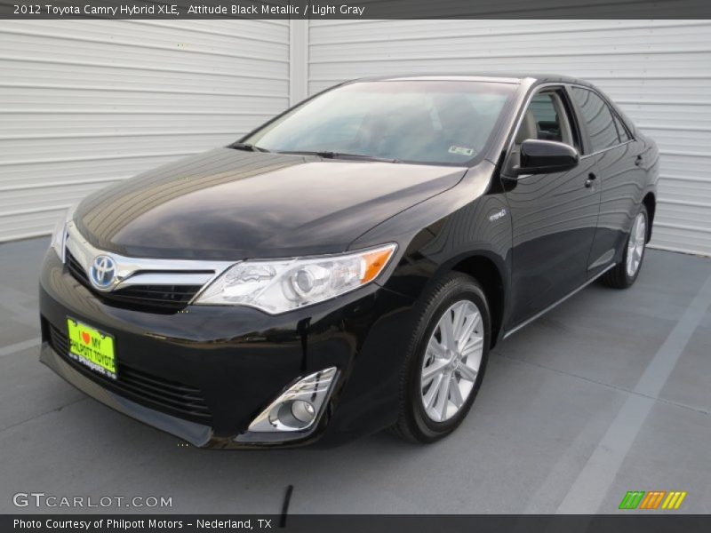 Attitude Black Metallic / Light Gray 2012 Toyota Camry Hybrid XLE