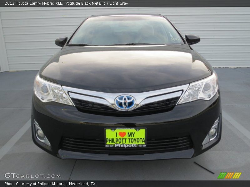 Attitude Black Metallic / Light Gray 2012 Toyota Camry Hybrid XLE