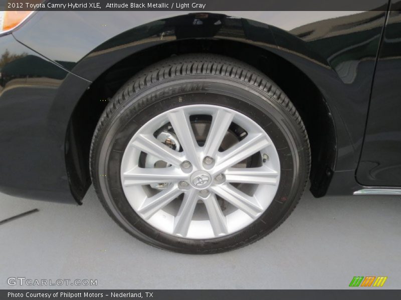 Attitude Black Metallic / Light Gray 2012 Toyota Camry Hybrid XLE