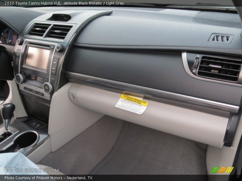 Attitude Black Metallic / Light Gray 2012 Toyota Camry Hybrid XLE