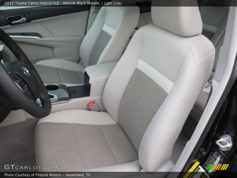 Attitude Black Metallic / Light Gray 2012 Toyota Camry Hybrid XLE