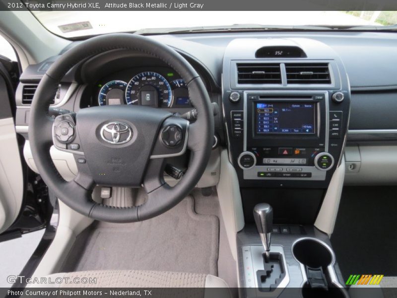 Attitude Black Metallic / Light Gray 2012 Toyota Camry Hybrid XLE