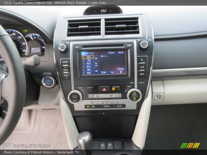 Attitude Black Metallic / Light Gray 2012 Toyota Camry Hybrid XLE