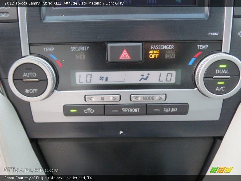 Attitude Black Metallic / Light Gray 2012 Toyota Camry Hybrid XLE