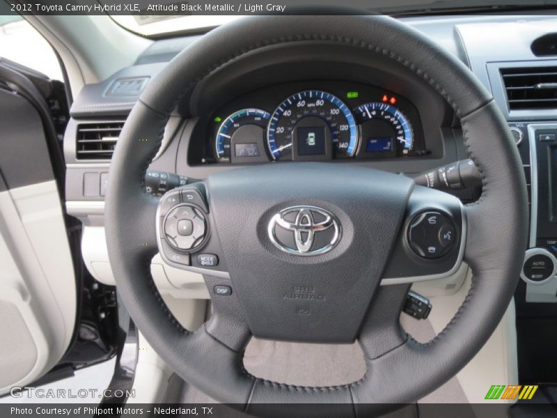 Attitude Black Metallic / Light Gray 2012 Toyota Camry Hybrid XLE