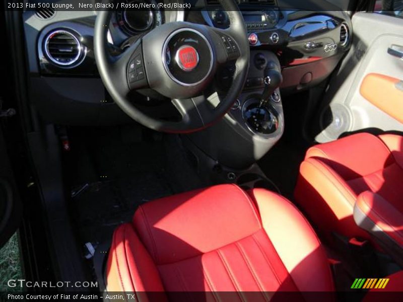 Nero (Black) / Rosso/Nero (Red/Black) 2013 Fiat 500 Lounge