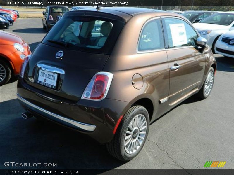 Espresso (Brown) / Marrone/Avorio (Brown/Ivory) 2013 Fiat 500 Lounge