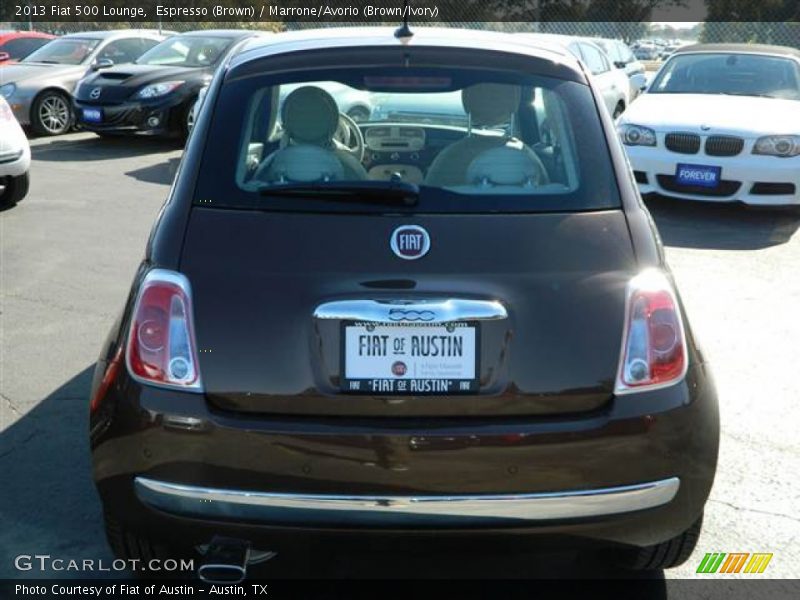 Espresso (Brown) / Marrone/Avorio (Brown/Ivory) 2013 Fiat 500 Lounge