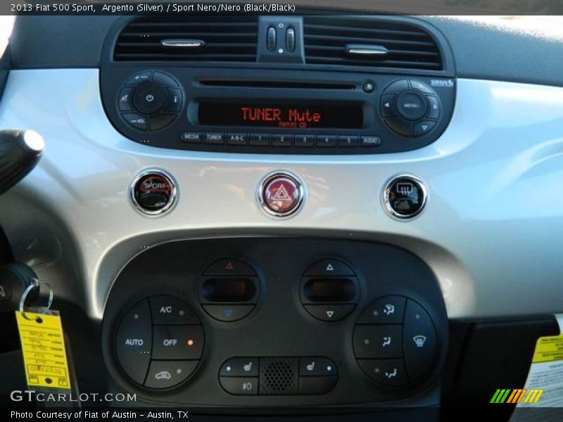 Argento (Silver) / Sport Nero/Nero (Black/Black) 2013 Fiat 500 Sport