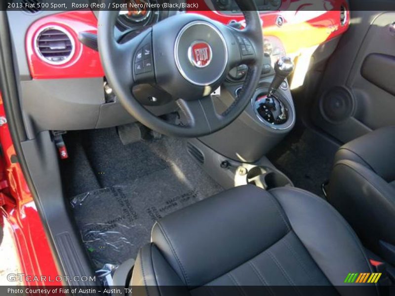 Rosso (Red) / Sport Nero/Nero (Black/Black) 2013 Fiat 500 Sport