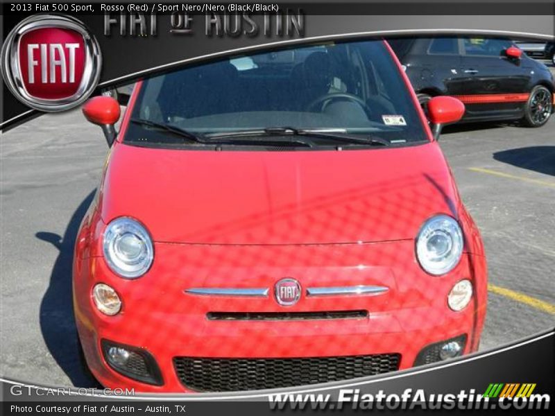 Rosso (Red) / Sport Nero/Nero (Black/Black) 2013 Fiat 500 Sport