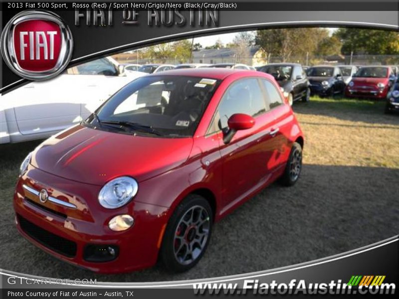 Rosso (Red) / Sport Nero/Grigio/Nero (Black/Gray/Black) 2013 Fiat 500 Sport