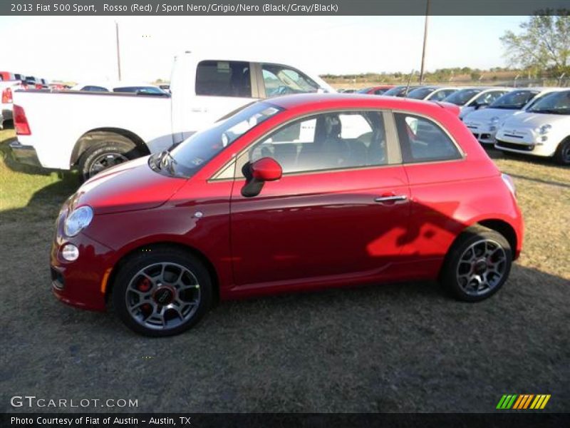 Rosso (Red) / Sport Nero/Grigio/Nero (Black/Gray/Black) 2013 Fiat 500 Sport