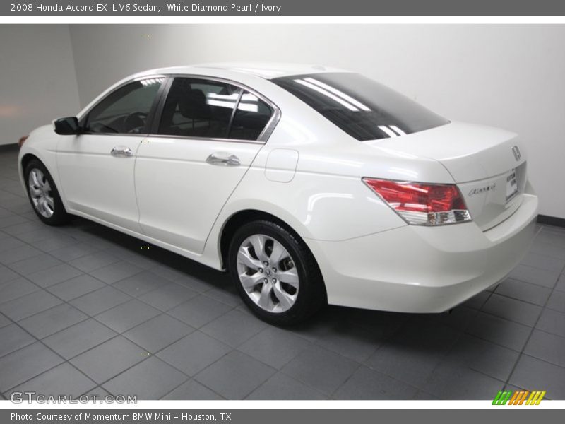 White Diamond Pearl / Ivory 2008 Honda Accord EX-L V6 Sedan