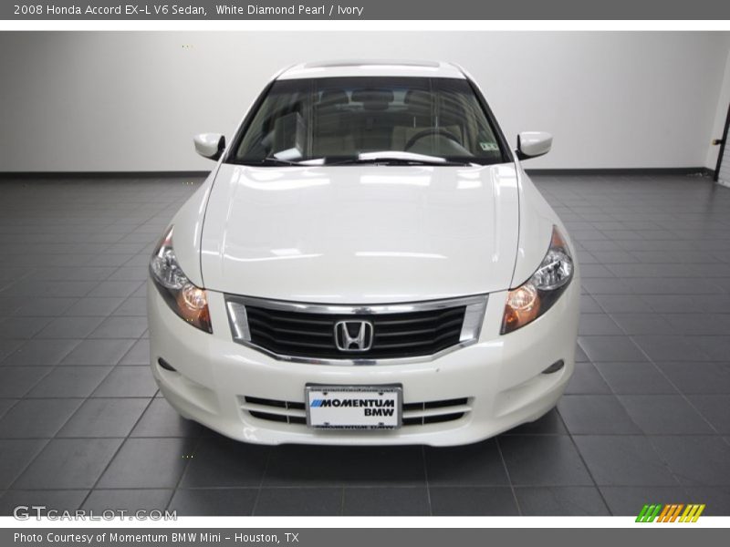 White Diamond Pearl / Ivory 2008 Honda Accord EX-L V6 Sedan