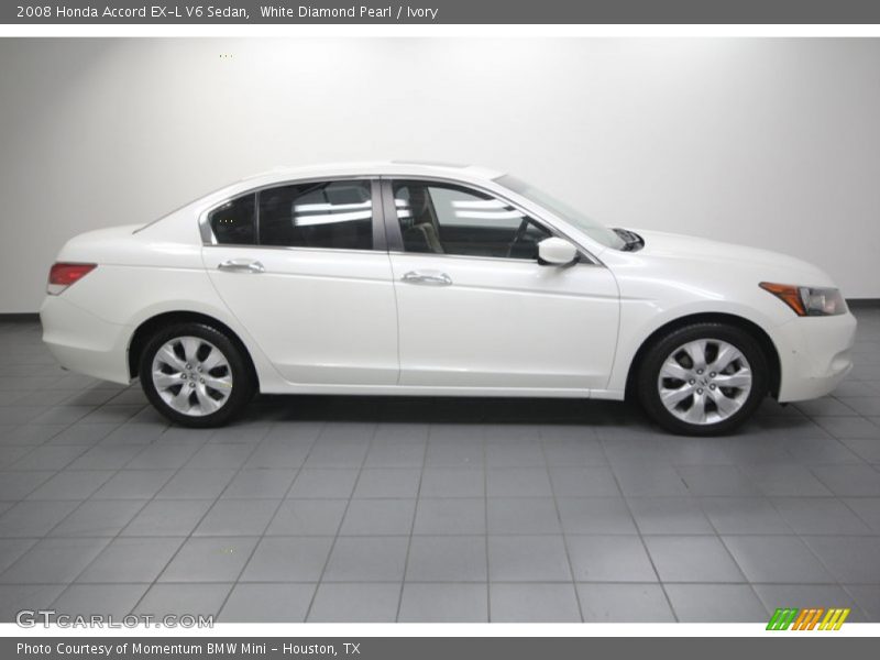 White Diamond Pearl / Ivory 2008 Honda Accord EX-L V6 Sedan