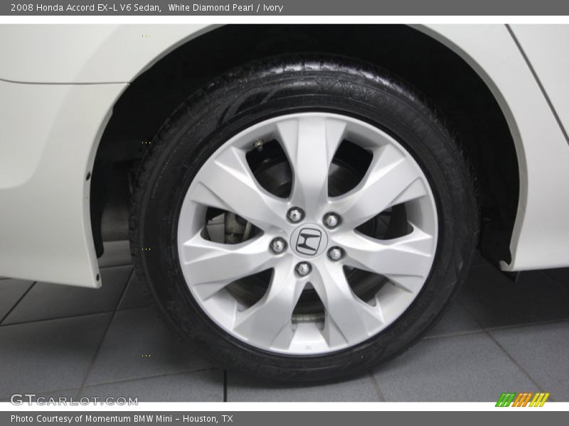 White Diamond Pearl / Ivory 2008 Honda Accord EX-L V6 Sedan