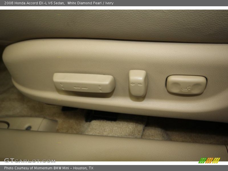 White Diamond Pearl / Ivory 2008 Honda Accord EX-L V6 Sedan