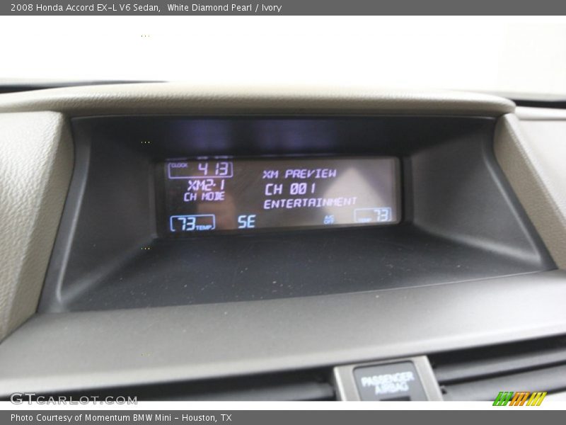White Diamond Pearl / Ivory 2008 Honda Accord EX-L V6 Sedan