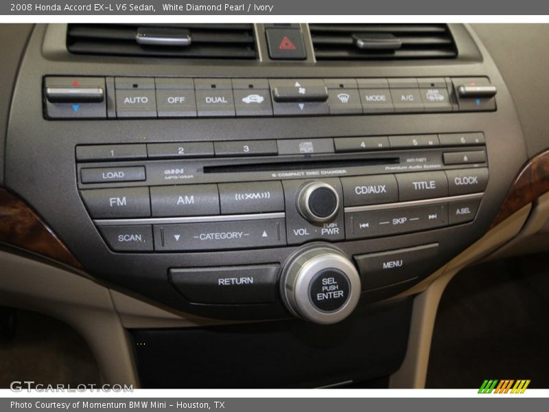 White Diamond Pearl / Ivory 2008 Honda Accord EX-L V6 Sedan