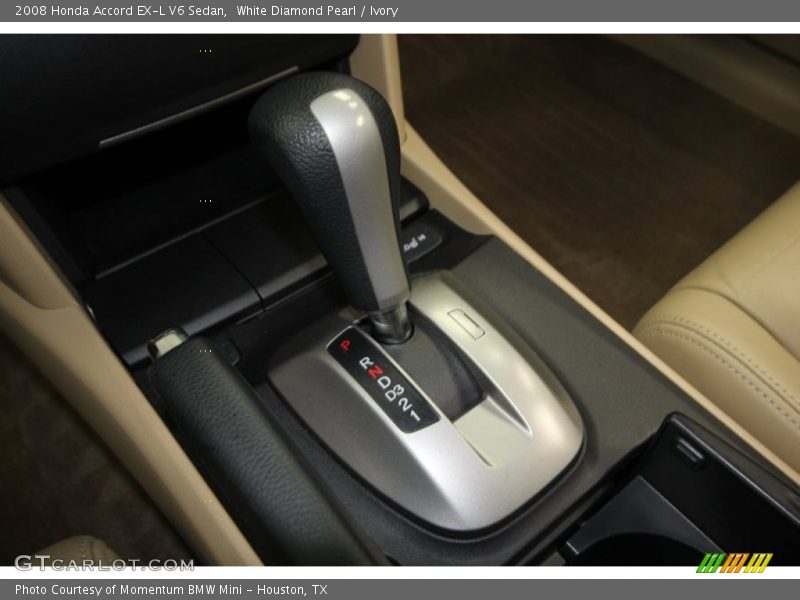 White Diamond Pearl / Ivory 2008 Honda Accord EX-L V6 Sedan
