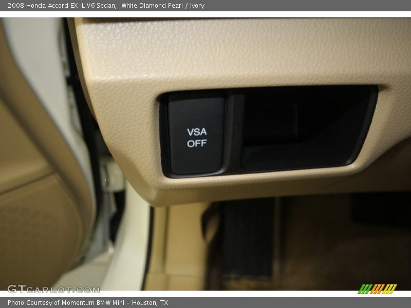 White Diamond Pearl / Ivory 2008 Honda Accord EX-L V6 Sedan