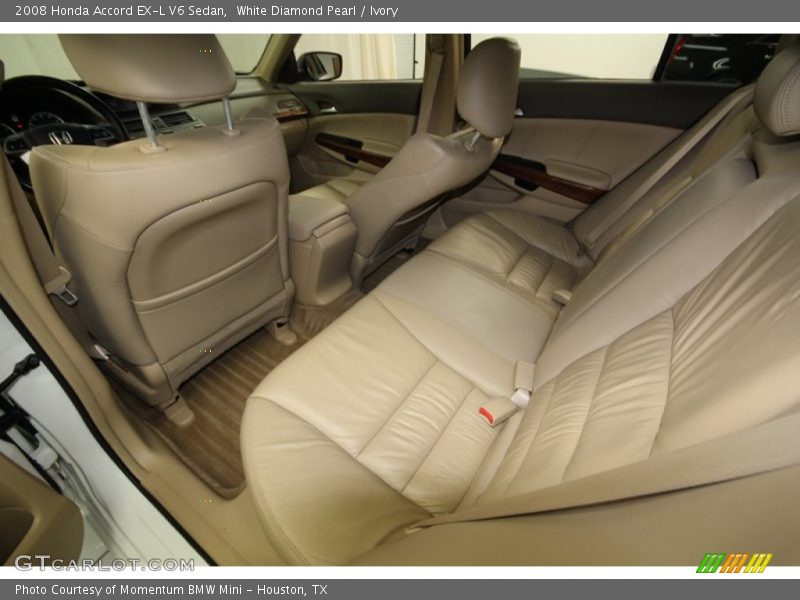 White Diamond Pearl / Ivory 2008 Honda Accord EX-L V6 Sedan