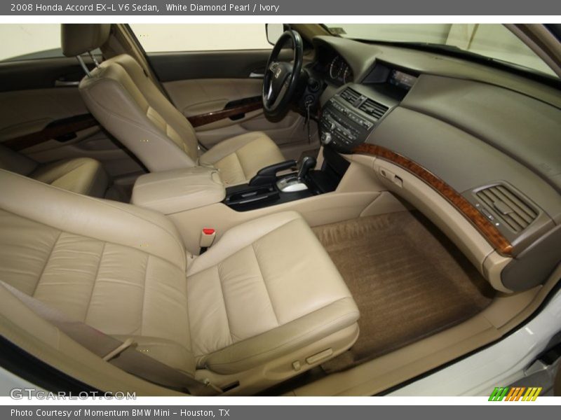 White Diamond Pearl / Ivory 2008 Honda Accord EX-L V6 Sedan