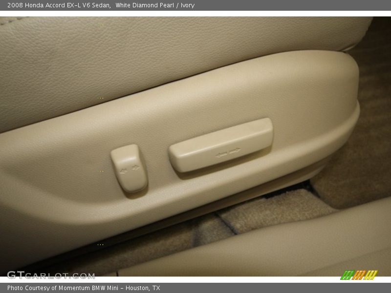White Diamond Pearl / Ivory 2008 Honda Accord EX-L V6 Sedan