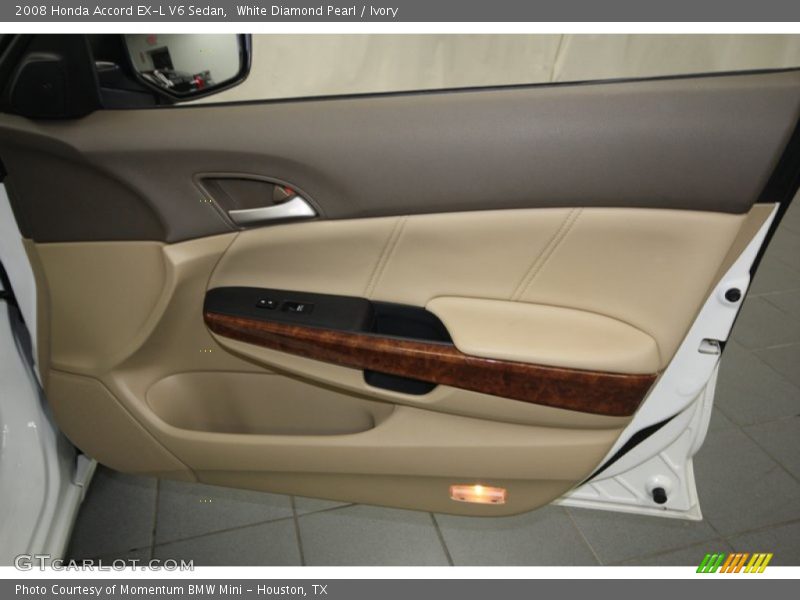 White Diamond Pearl / Ivory 2008 Honda Accord EX-L V6 Sedan