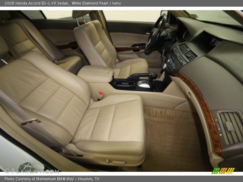 White Diamond Pearl / Ivory 2008 Honda Accord EX-L V6 Sedan
