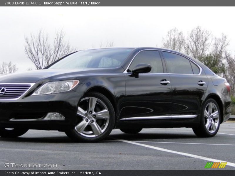 Black Sapphire Blue Pearl / Black 2008 Lexus LS 460 L