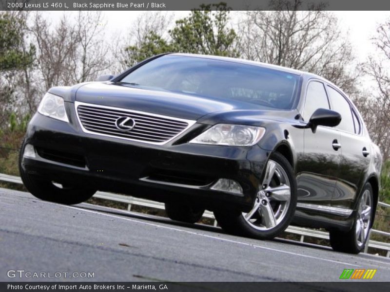 Black Sapphire Blue Pearl / Black 2008 Lexus LS 460 L
