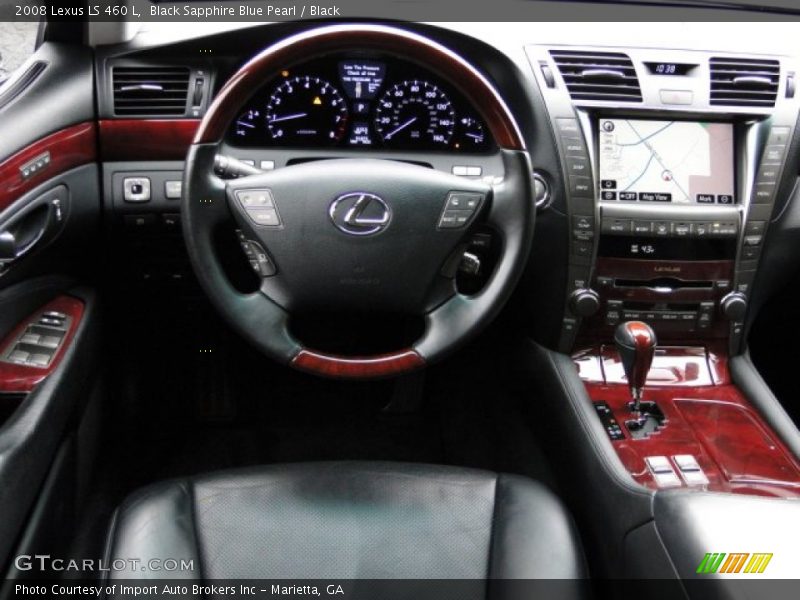 Black Sapphire Blue Pearl / Black 2008 Lexus LS 460 L